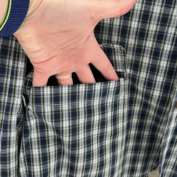 J. Crew Men's Two Button Plaid Blazer - Blue/Green/White - Medium - Picture 3 of 10